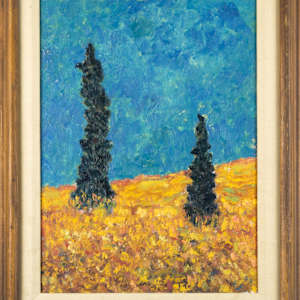 Pines In Cornfield by Francis (William) Cortland Tucker