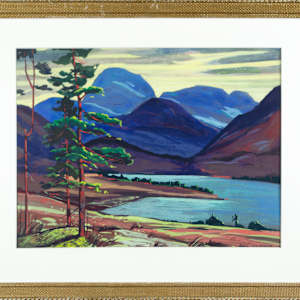 Mountainous Landscape With Lake by Floyd D. Hopper
