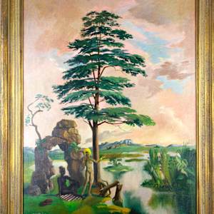 Two Nudes In A Landscape by Nicolas De Molas