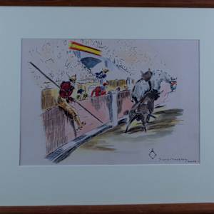 Untitled (Bullfight) by Yvars-Tecglen