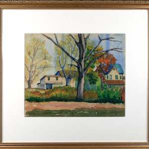 Rural Houses Amid Trees by Wolf Kahn