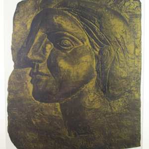 Untitled Sculptural Relief Portrait View by Pablo Picasso