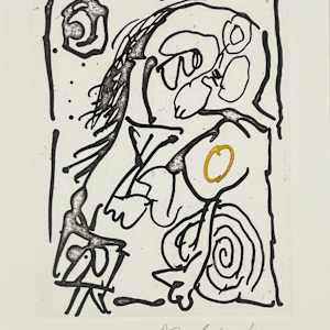 Untitled, from Carré blanc , 1965 by Pierre Alechinsky