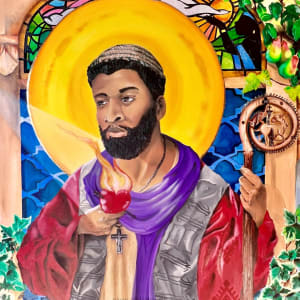 An Unlikely Aquilegia:  North African Saint of Hippo by Vernon Adams