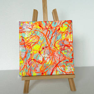 BRIGHT I - Bright Mini Series by Bridget Bradley  Image: BRIGHT I, Bright Mini Series Original Abstract Painting (Before Framed) © Bridget Bradley