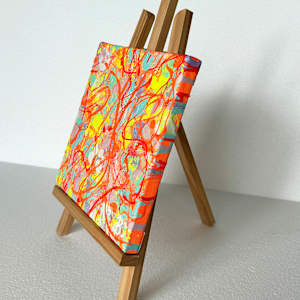 BRIGHT I - Bright Mini Series by Bridget Bradley  Image: Bright I, Bright Mini Series Original Abstract Painting Left Canvas Edge  ©Bridget Bradley