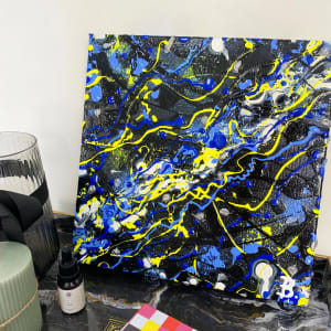 Cosmic by Bridget Bradley  Image: 'Cosmic' Commissioned Abstract Painting by Bridget Bradley