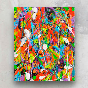 Night at the Carnival by Bridget Bradley  Image: 'Night at the Carnival' Original Abstract Heavy Texture. © Bridget Bradley