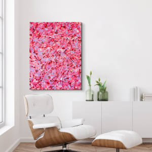 Self Love by Bridget Bradley  Image: 'Self Love' Large Abstract Painting Seen Hanging In Modern Space. Artwork hand-painted by Bridget Bradley