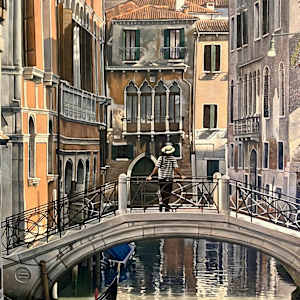 A Moment on a Bridge by David Kooharian