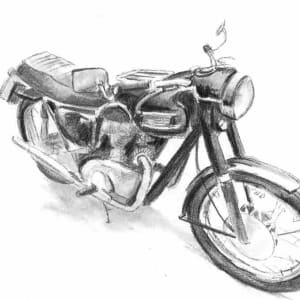 Motorbike (Triumph3) Commission by Ally Tate