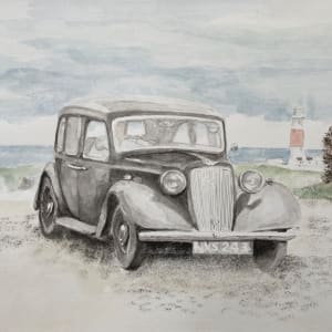 Classic Car Watercolour by Ally Tate
