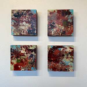 Set of four "Torn Earth" paintings shown at True North Art Gallery by Nancy Roach, Image 14.