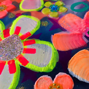 Fluro Flowers 2 by Sally Bramble 