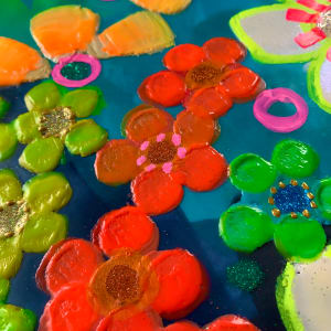 Fluro Flowers  1 by Sally Bramble 