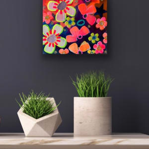 Fluro Flowers 2 by Sally Bramble 