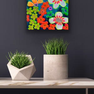 Fluro Flowers  1 by Sally Bramble 