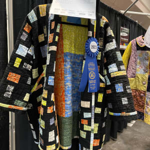 Black Confetti Haori Quilt Coat by Lorraine Woodruff-Long 