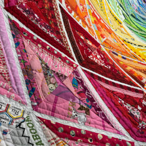 Scrappy RainbowString Diamonds by Lorraine Woodruff-Long 