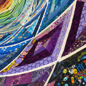 Scrappy RainbowString Diamonds by Lorraine Woodruff-Long 