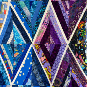 Scrappy RainbowString Diamonds by Lorraine Woodruff-Long 