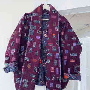 Adrienne's Mulberry Confetti Quilt Coat by Lorraine Woodruff-Long