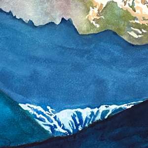 Many Glaciers Sunset by Catherine Twomey 