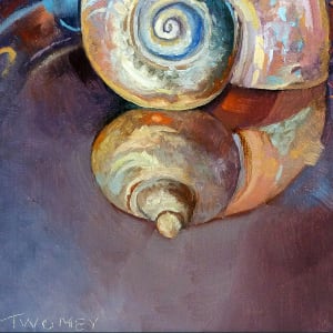 Seashell Served Up On A Silver Platter by Catherine Twomey 