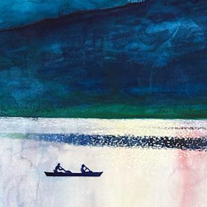 Many Glaciers Sunset by Catherine Twomey 