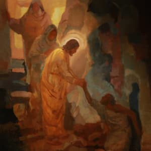 Raising of Lazarus by J. Kirk Richards