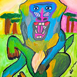 Laurence The Mandrill Monkey by Jonathan Sammuel Harrold, Image 1.