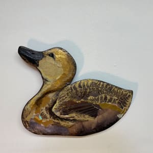 Lily Pond by Lisa Shinault  Image: "Looking Up baby Gosling, of LilyPond" 
10.5"W X  8"H 