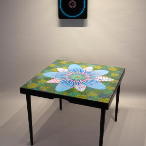 Pneuma by David Fobes  Image: Painted  wall hung Table as table