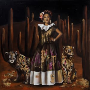 Mujer con sus jaguares by Vanesa Castillo Martín