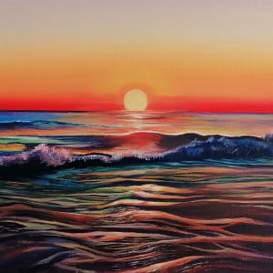 Sunset at the Bacocho Beach, Oaxaca II by Victor Zapata