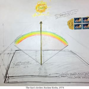 The Sun’s Archer, 1974 [Drawing for possible rainbow creating light sculpture.] by Rockne Krebs