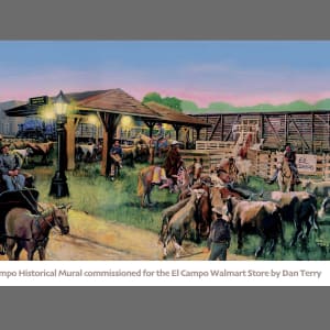 El Campo Historical Mural Commission for Walmart by Dan Terry