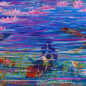 Homage to Monet - Koi Waterlily Fantasy