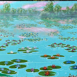 Lake Monet Waterlily Fantasy Mural by Dan Terry