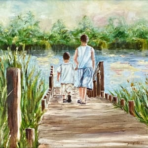 Brothers on the River Dock by Jenn Royster