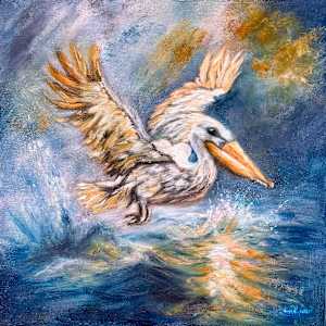 A Pelican's Trust Beneath the Roaring Blue by Jenn Royster, Image 1.