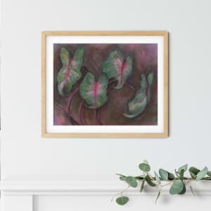 Caladiums in the Breeze by Jenn Royster  Image: Caladiums in the breeze in  wall frame