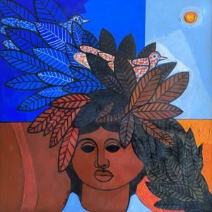 La niña de las hojas by Cándido Bidó