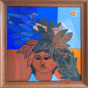 La niña de las hojas by Cándido Bidó 