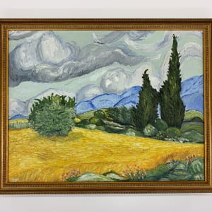 Wheatfield with Cypresses, after Van Gogh by Jennifer Pellegrino 