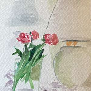 Les Pivoines by Sarah Griffin Thibodeaux