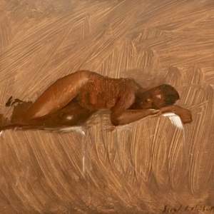 Nude on White Sheet by Sarah Griffin Thibodeaux