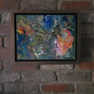 Flamenco by Linda joy Weinstein  Image: The Flamenco - Acrylic and micro-crystalline  on cradled birch in a float frame