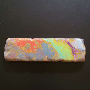 Doodle on a Brick by Studio Relics by Linda joy Weinstein  Image: Sticks and Stones - Doodle on a Brick - Acrylic and mica on a Brick