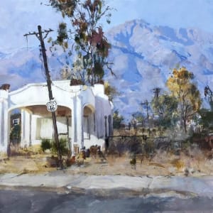 Untitled: Richfield Station, Route 66 by David Solomon  Image: David Solomon painting of Richfield Station on Route 66 in Rancho Cucamonga, California.